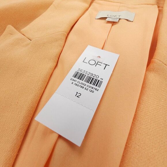 NWT Ann Taylor Cotton Linen Modern Blazer Jacket Tailored Minimal Old Money 12 - Picture 2 of 10